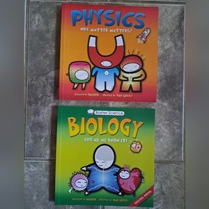 2 Basher Science books: Biology and Physics for kids